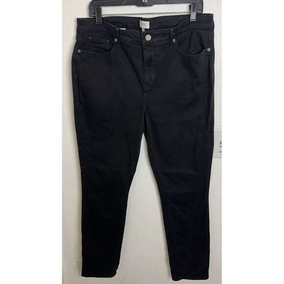 NYDJ Not Your Daughters Women’s Size 14 Jeans Lift Tuck Skinny Black Denim - Picture 3 of 13